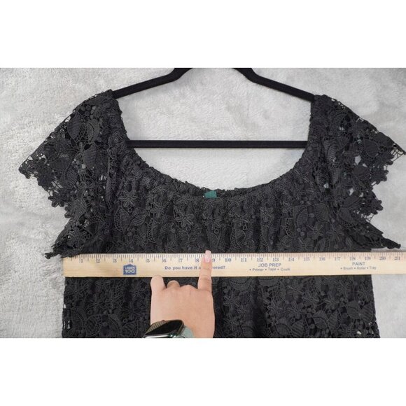 Lauren Ralph Lauren Black Lace Overlay Dress – Size 14 - Picture 8 of 10
